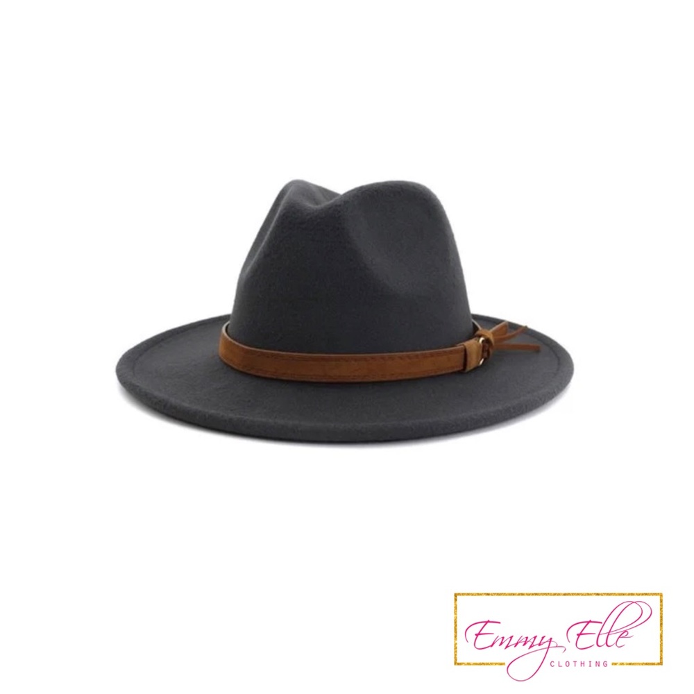 FiFi Fedora-Charcoal Gray